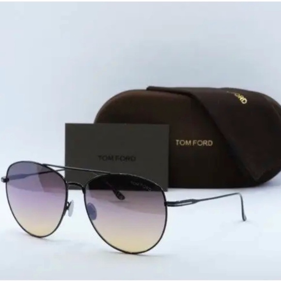 TOM FORD Milla 59mm Gradient Aviator Sunglasses One Size, BLACK SMOKE - Picture 1 of 15